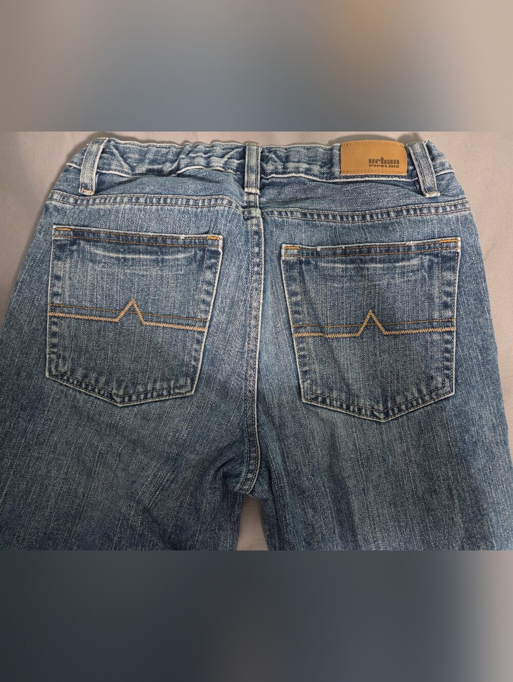Urban Pipeline Boy's Classic Blue Jeans, Size: 16 Adjustable Waist - Picture 5 of 6